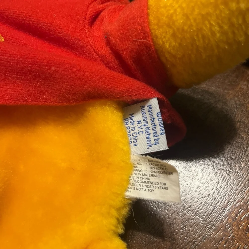 Disney Winnie The Pooh Bear Plush Backpack Adjustable Straps Zipper Pouch